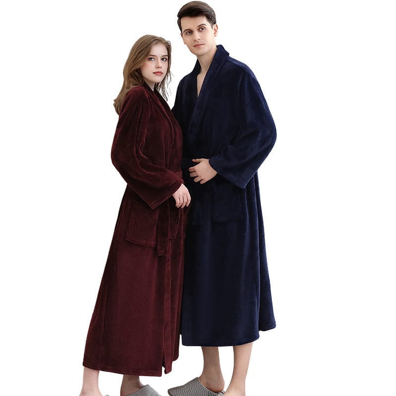 Flannel robe couple pajamas – Bennys Beauty World