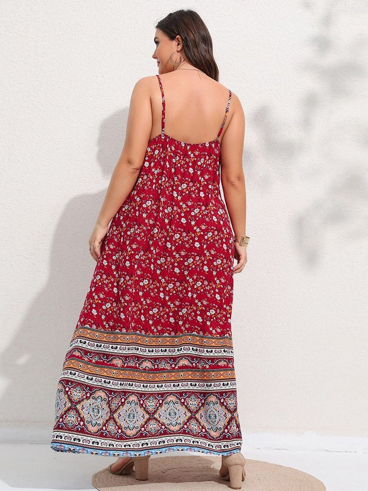 Floral Maxi Cami Dress Backless Plus Size Beach Dresses BENNYS 