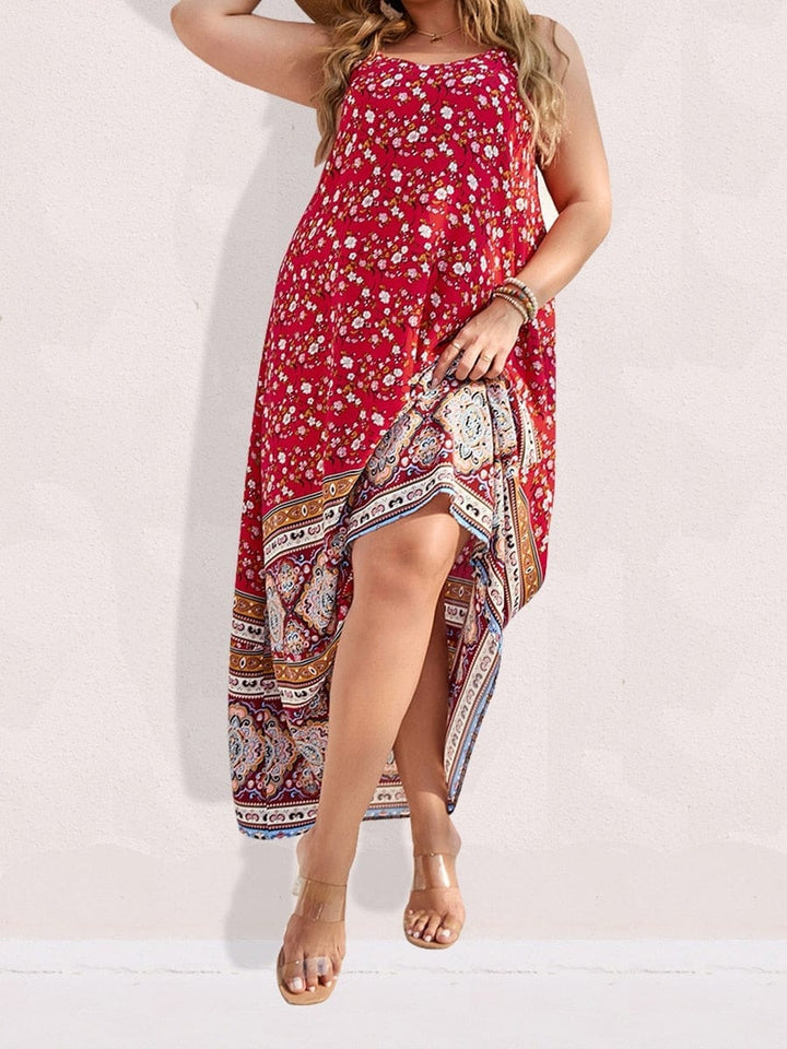 Floral Maxi Cami Dress Backless Plus Size Beach Dresses BENNYS 