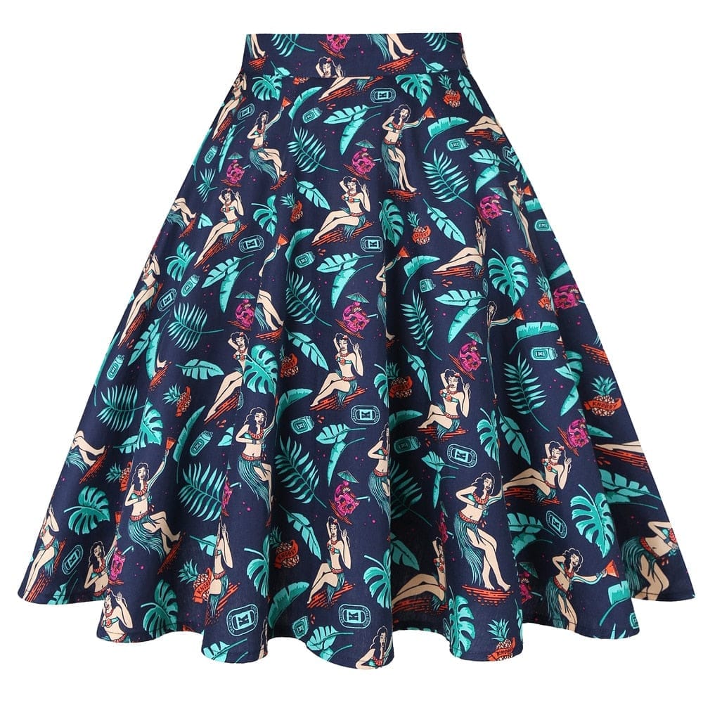 Floral Printed A Line Swing Women Skirt BENNYS 