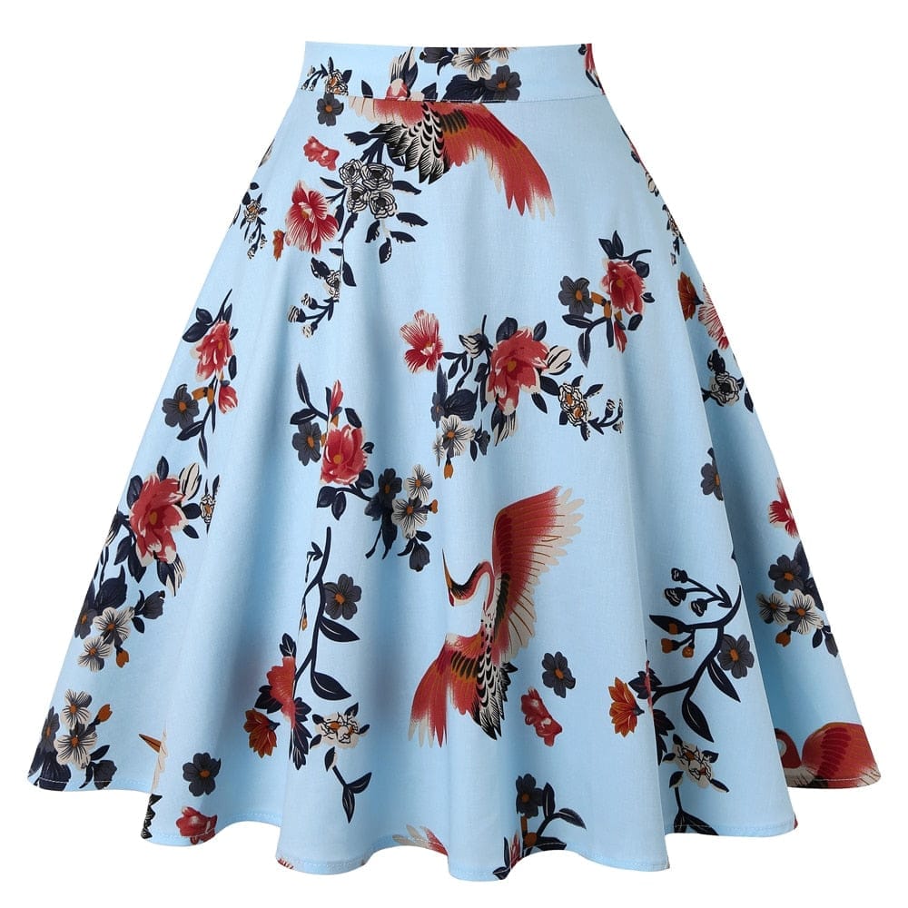 Floral Printed A Line Swing Women Skirt BENNYS 