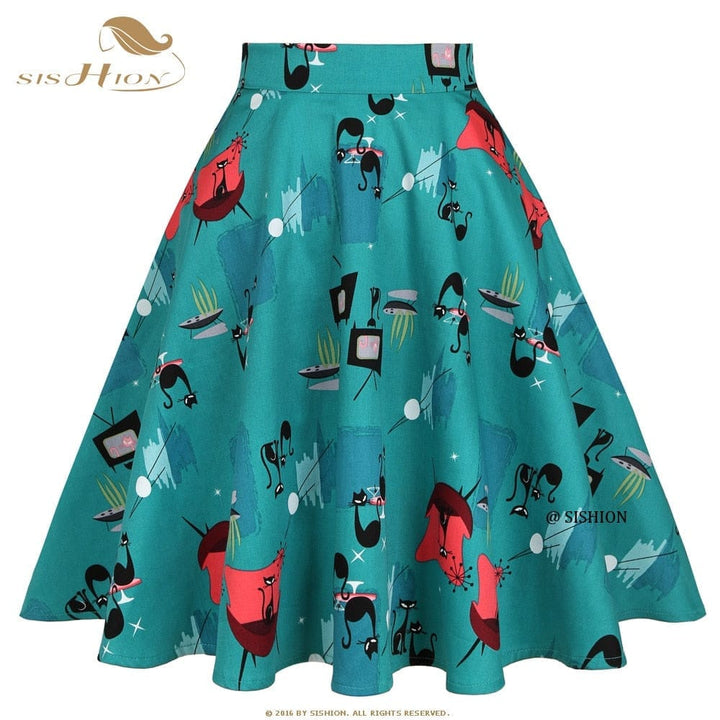 Floral Printed A Line Swing Women Skirt BENNYS 