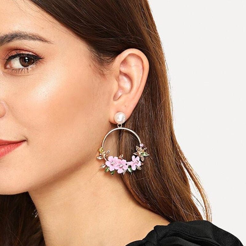 Earrings Long Flowers, Pretty Earrings Women