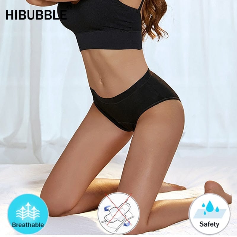 Leak-proof menstrual underwear women's bamboo fiber re-absorbing four-layer  breathable underwear women's menstrual underwear