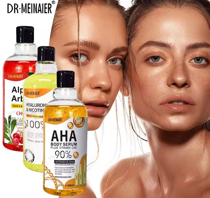 500ml AHA Hyaluronic Vitamin C Arbutin Face and Body Serum