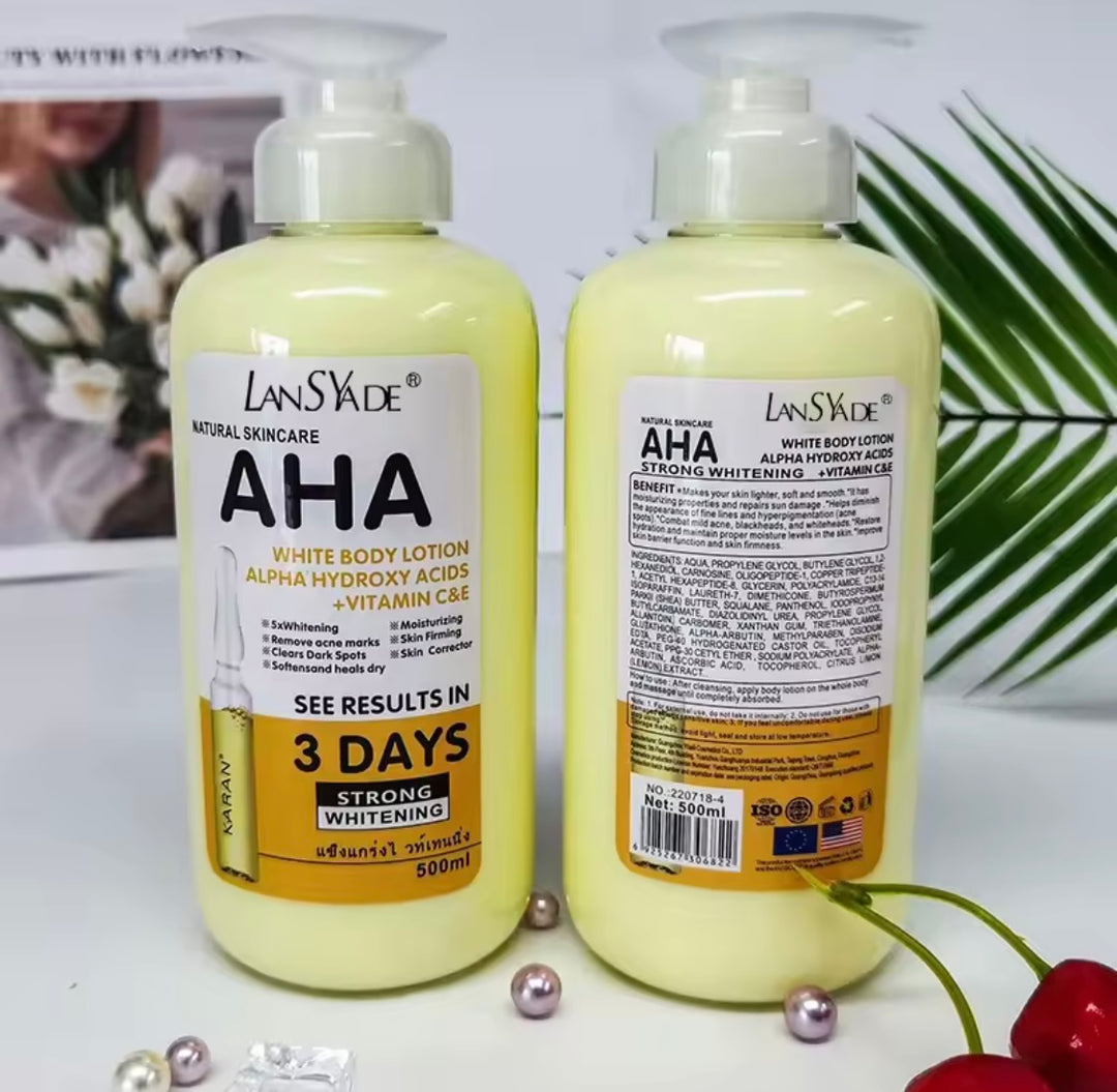 500ml AHA Vitamin C&E Moisturizing Lightening Body Lotion