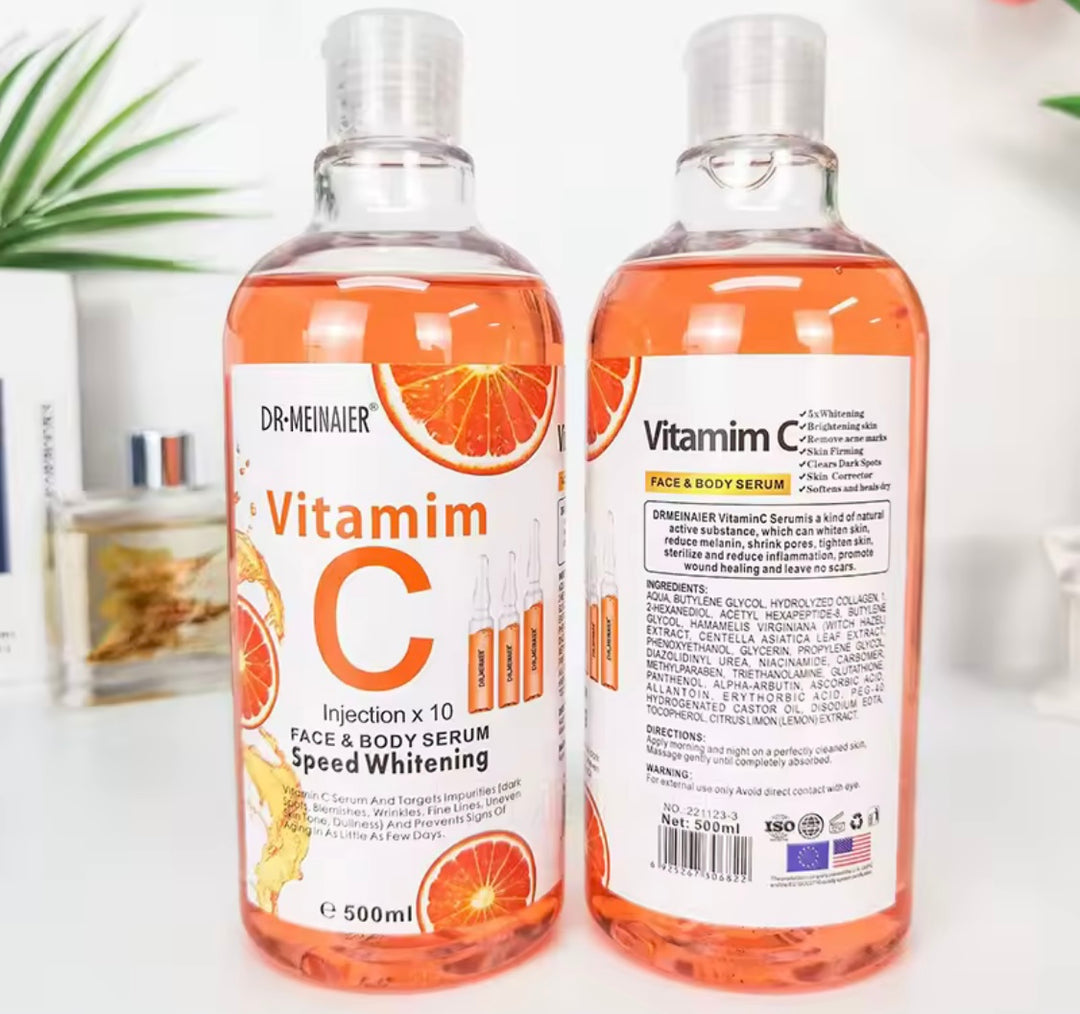 500ml AHA Hyaluronic Vitamin C Arbutin Face and Body Serum
