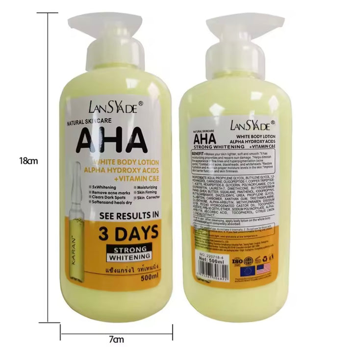 500ml AHA Vitamin C&E Moisturizing Lightening Body Lotion