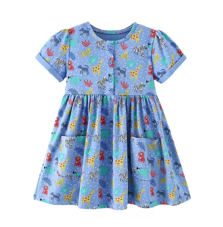 Newest Summer Toddler Girls Dresses Bluey Clothes
