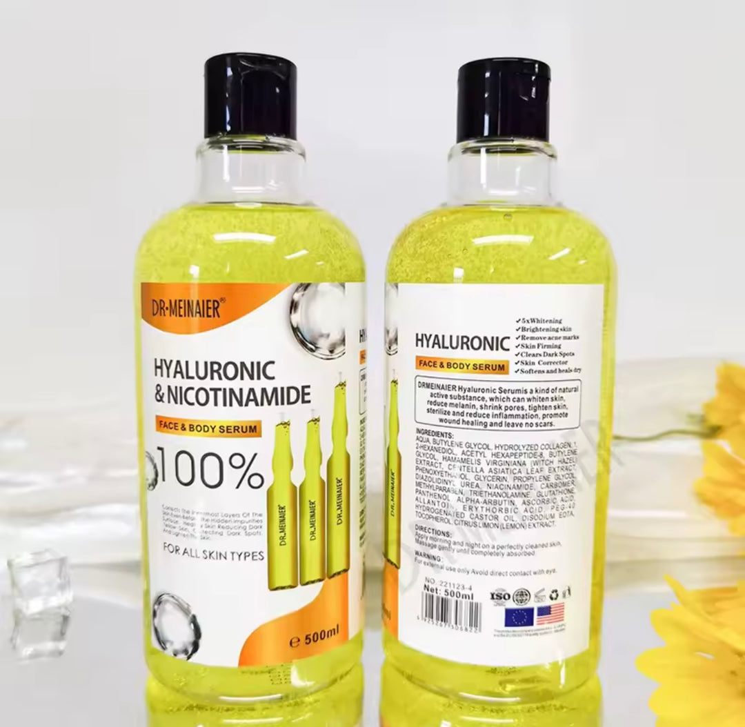 500ml AHA Hyaluronic Vitamin C Arbutin Face and Body Serum