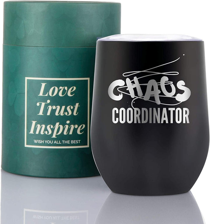 Funny Coworker Gifts- Gifts for Colleague Men Women Tumbler with Lid 12Oz-Black BENNYS 