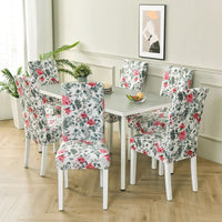 Geometric printed stretch chair cover for dining room BENNYS 