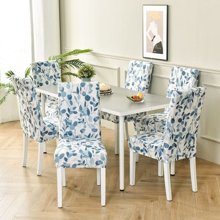 Geometric printed stretch chair cover for dining room BENNYS 