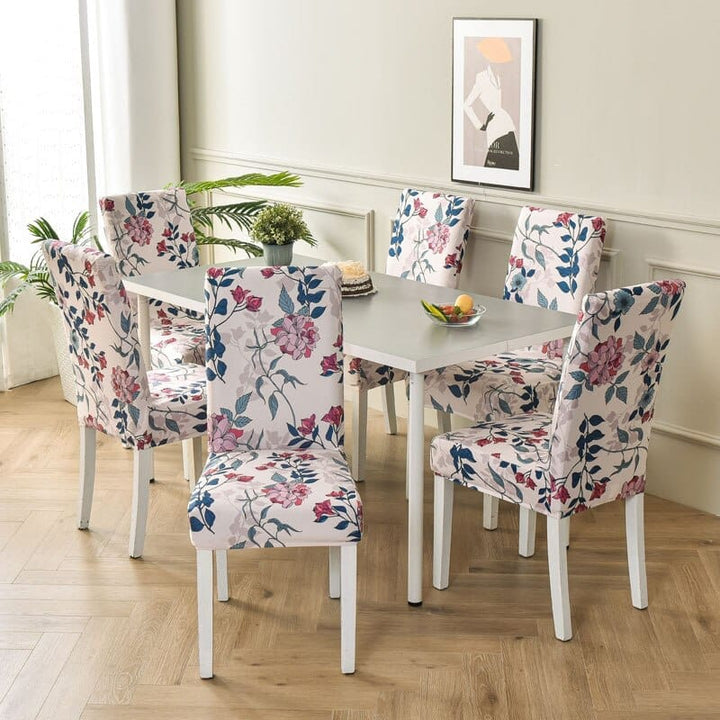 Geometric printed stretch chair cover for dining room BENNYS 