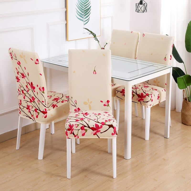 Geometric printed stretch chair cover for dining room BENNYS 