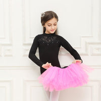 Girls Ballet Dress High Neck Ballet Long Sleeve Lace Costume BENNYS 
