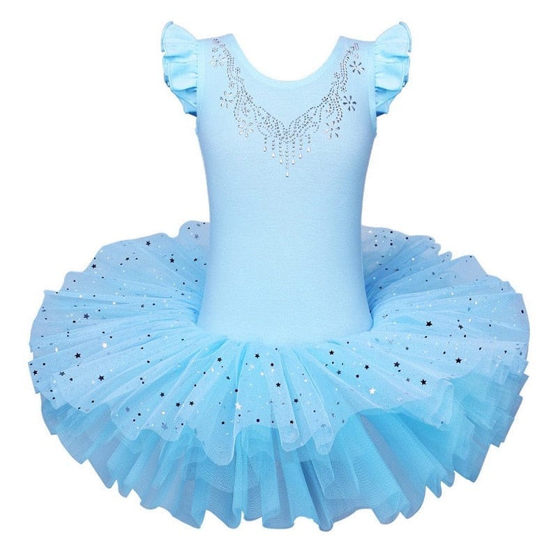 Girls Ballet Tutu Tulle Dress Sleeveless Gymnastics Dress For Kids BENNYS 