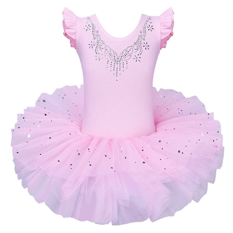 Girls Ballet Tutu Tulle Dress Sleeveless Gymnastics Dress For Kids BENNYS 