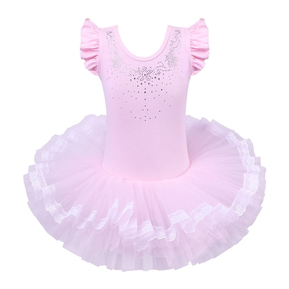 Girls Ballet Tutu Tulle Dress Sleeveless Gymnastics Dress For Kids BENNYS 