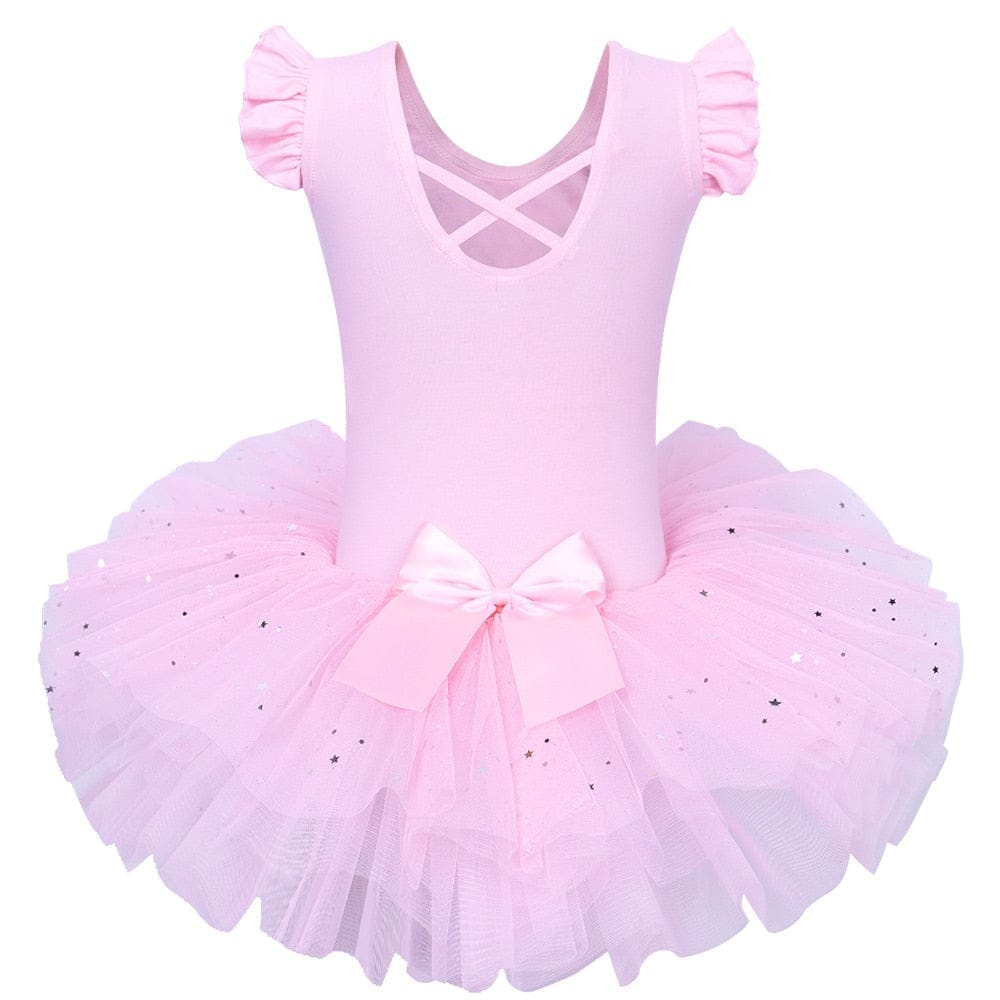 Girls Ballet Tutu Tulle Dress Sleeveless Gymnastics Dress For Kids BENNYS 