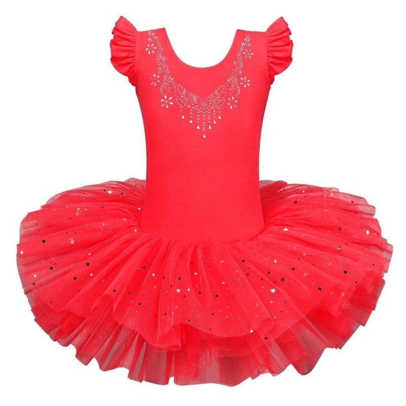 Girls Ballet Tutu Tulle Dress Sleeveless Gymnastics Dress For Kids BENNYS 