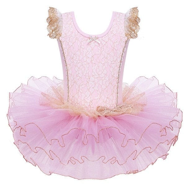 Girls Ballet Tutu Tulle Dress Sleeveless Gymnastics Dress For Kids BENNYS 