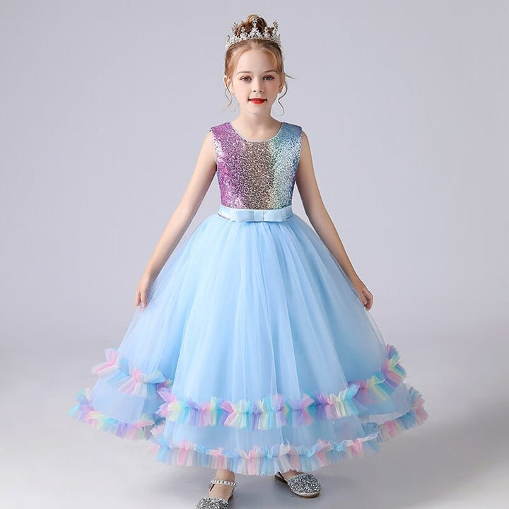 Girls Clothes Wedding Frock Gown Sequinned Princes Tutu Dress BENNYS 