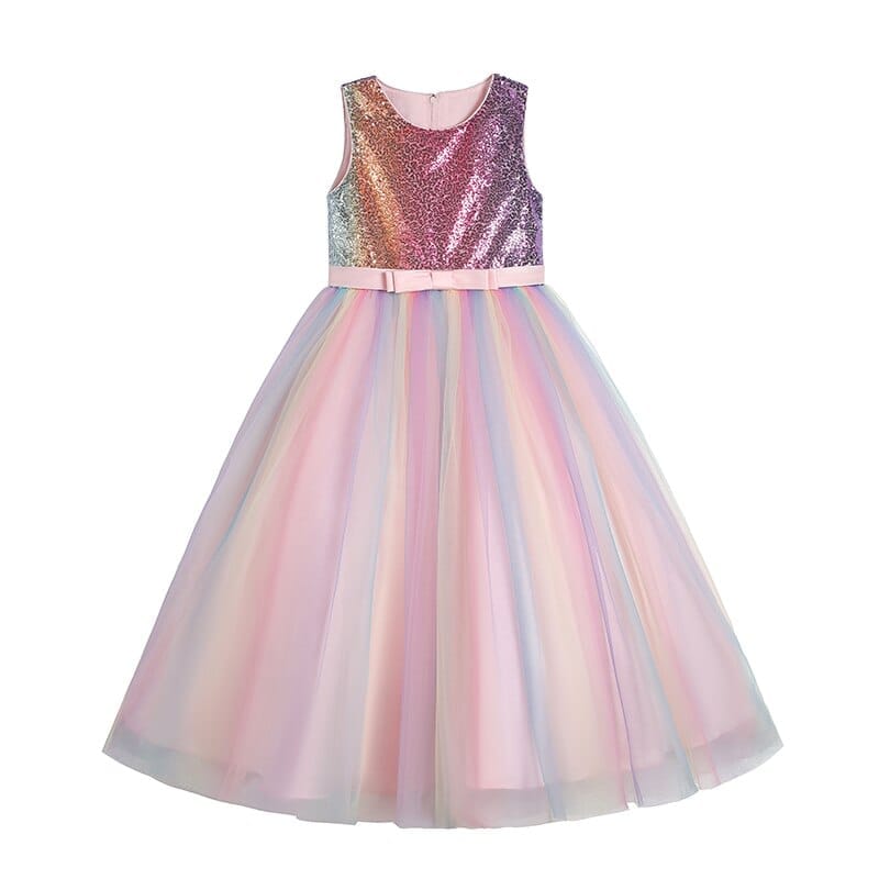 Girls Clothes Wedding Frock Gown Sequinned Princes Tutu Dress BENNYS 