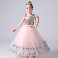 Girls Clothes Wedding Frock Gown Sequinned Princes Tutu Dress BENNYS 