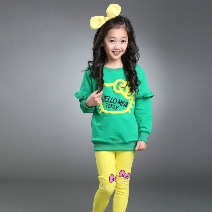 Girls Clothing Sets Lovely Cotton Shirt+Pantst  3-8 Years Clothing Set BENNYS 