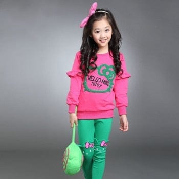 Girls Clothing Sets Lovely Cotton Shirt+Pantst  3-8 Years Clothing Set BENNYS 