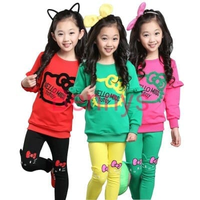 Girls Clothing Sets Lovely Cotton Shirt+Pantst  3-8 Years Clothing Set BENNYS 