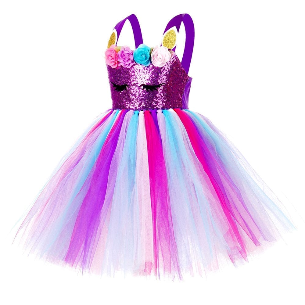 Girls Dress Summer Sequin Kids Costume Unicorn Dresses BENNYS 