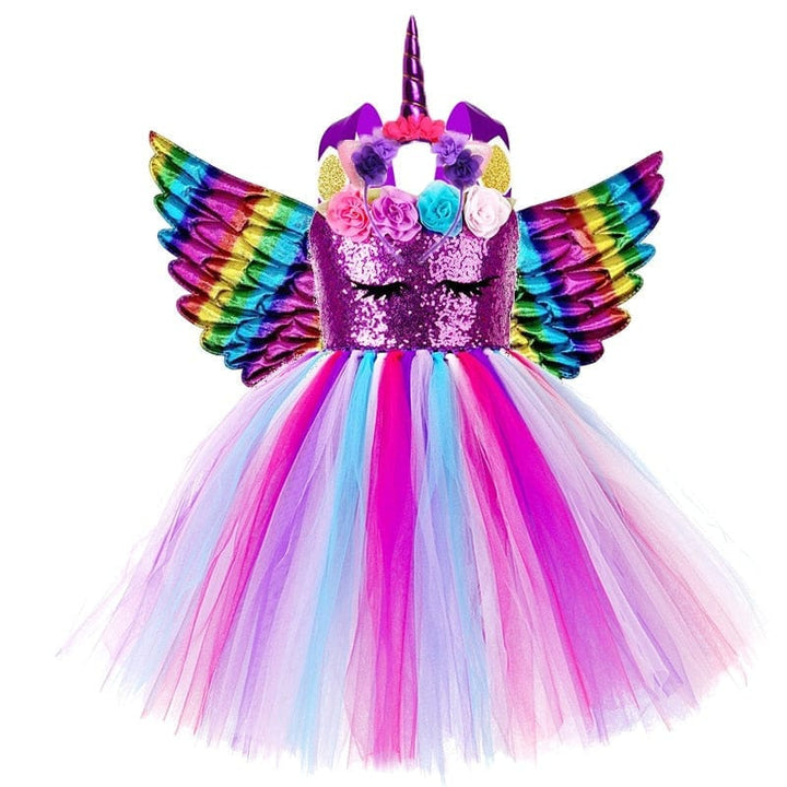 Girls Dress Summer Sequin Kids Costume Unicorn Dresses BENNYS 