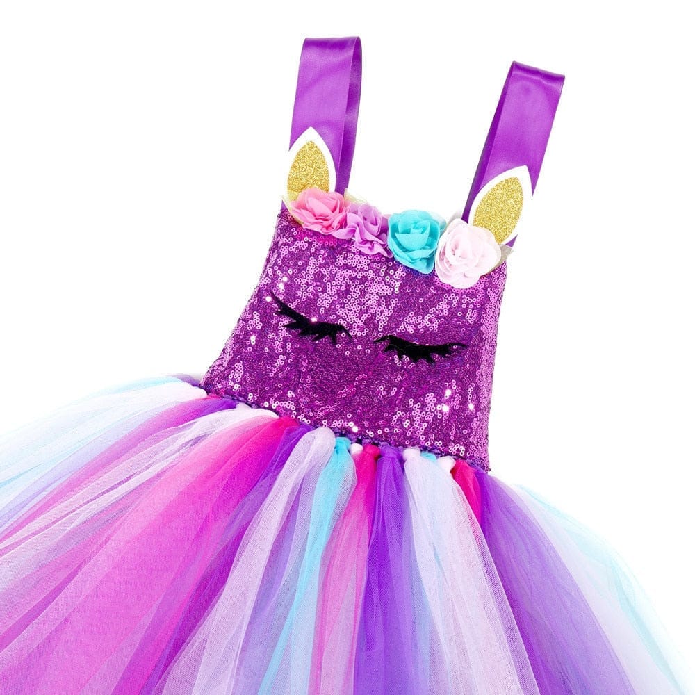 Girls Dress Summer Sequin Kids Costume Unicorn Dresses BENNYS 