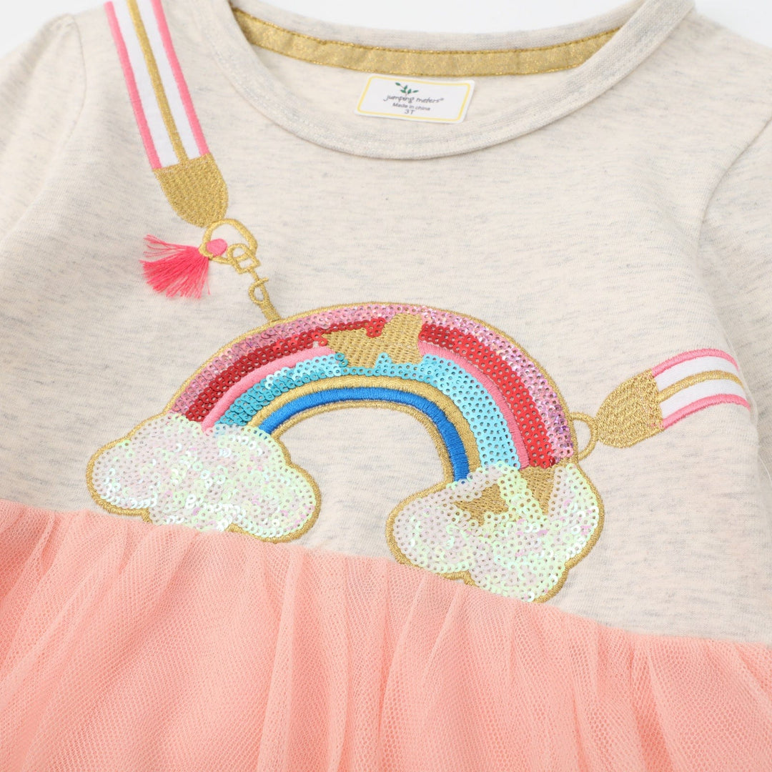 Girls Fashion Princess Mesh Long Sleeve Dress BENNYS 
