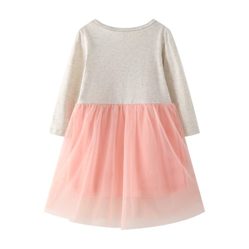 Girls Fashion Princess Mesh Long Sleeve Dress BENNYS 