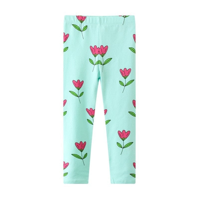 Girls Floral Full Length Baby Skinny Pants Costume Children BENNYS 