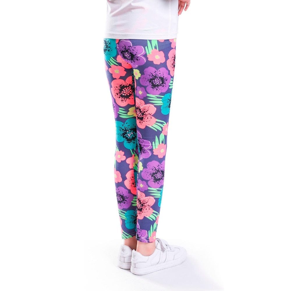 Girls Leggings Skinny Printed Flower Kids Pants for 2-13 years BENNYS 