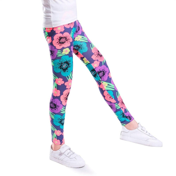 Girls Leggings Skinny Printed Flower Kids Pants for 2-13 years BENNYS 