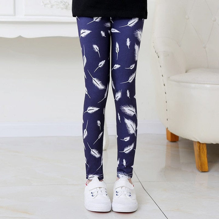 Girls Leggings for Kids Rainbow Print Casual Floral Pencil Pants BENNYS 