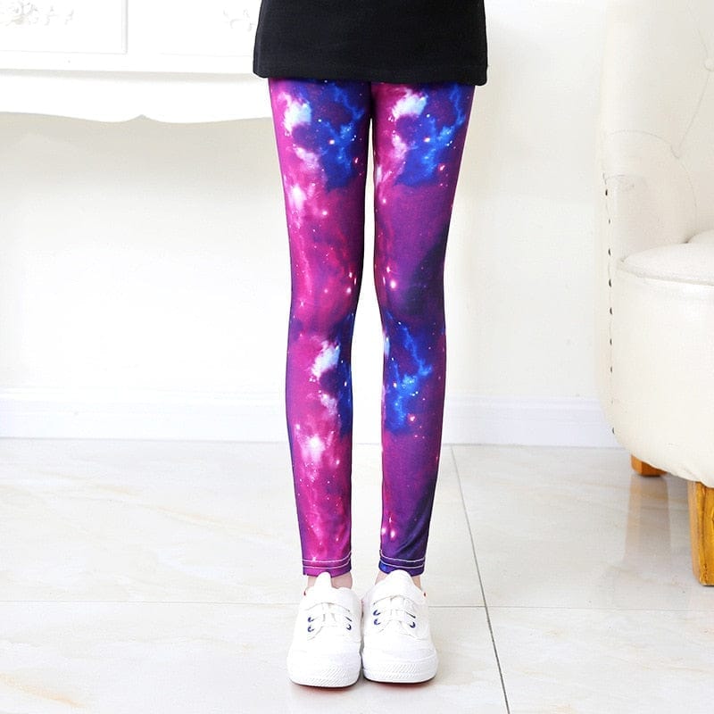 Girls Leggings for Kids Rainbow Print Casual Floral Pencil Pants BENNYS 