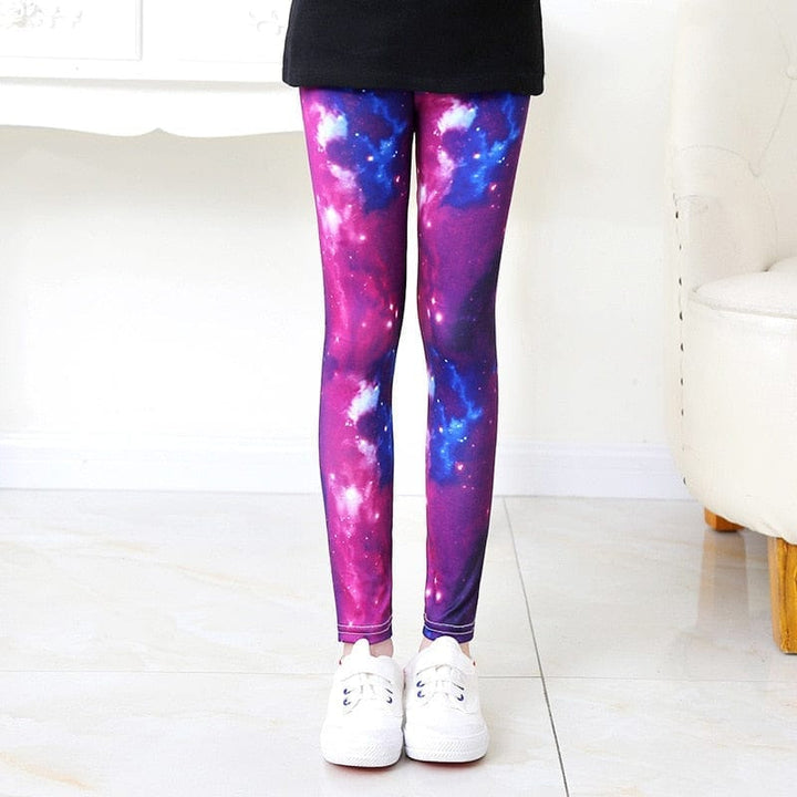 Girls Leggings for Kids Rainbow Print Casual Floral Pencil Pants BENNYS 