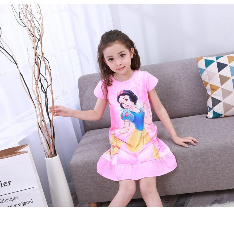 Girls Nightdress Clothes Cartoon Children's Short-sleeved Pajamas BENNYS 