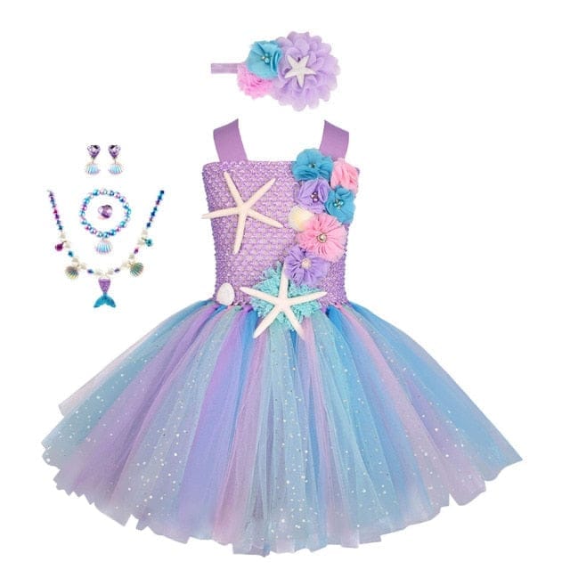 Girls Pastel Ariel Mermaid Tutu Dress BENNYS 