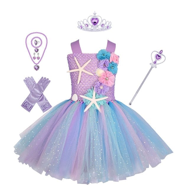 Girls Pastel Ariel Mermaid Tutu Dress BENNYS 