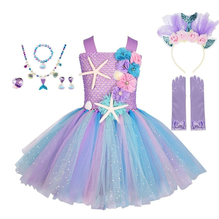 Girls Pastel Ariel Mermaid Tutu Dress BENNYS 