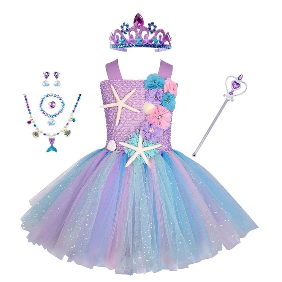 Girls Pastel Ariel Mermaid Tutu Dress BENNYS 