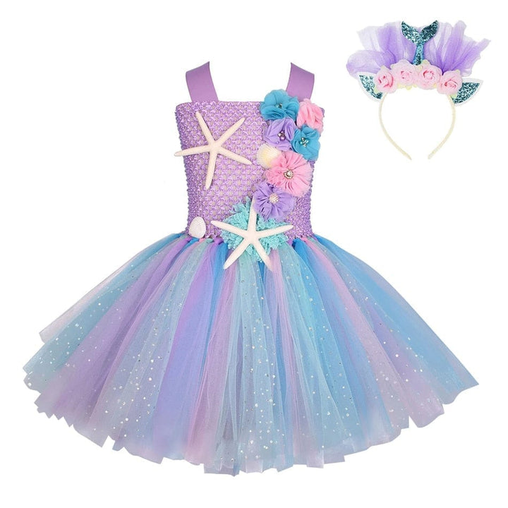 Girls Pastel Ariel Mermaid Tutu Dress BENNYS 