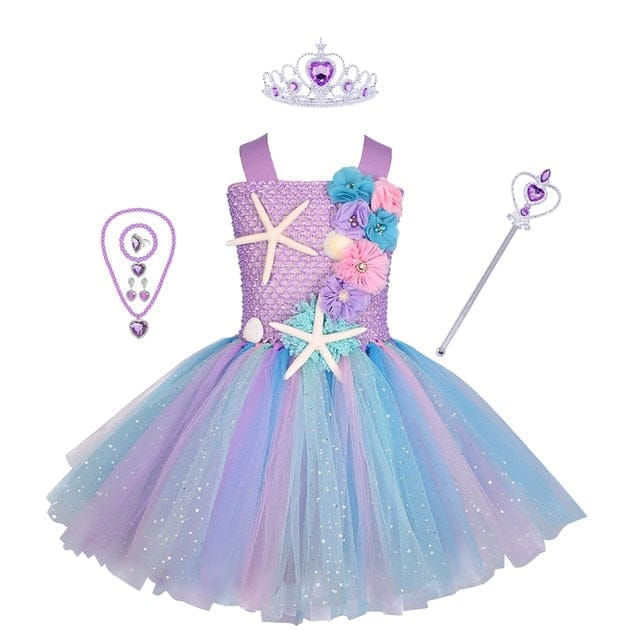 Girls Pastel Ariel Mermaid Tutu Dress BENNYS 